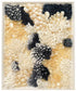 Natural Coral and Abalone in Indigo and Gold Wall Art